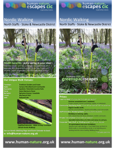 Human-Nature Escapes CIC - Nordic Walking Leaflet 2017