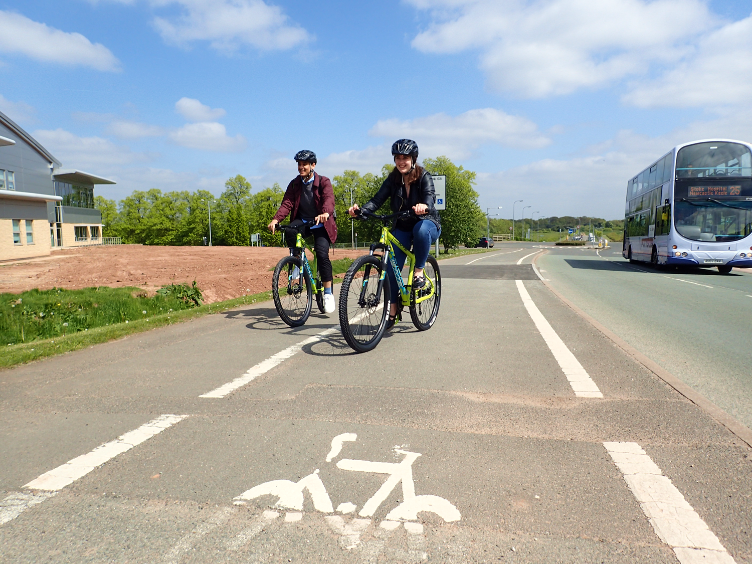 Human-Nature Escapes CIC - Students Cycling to Keele University